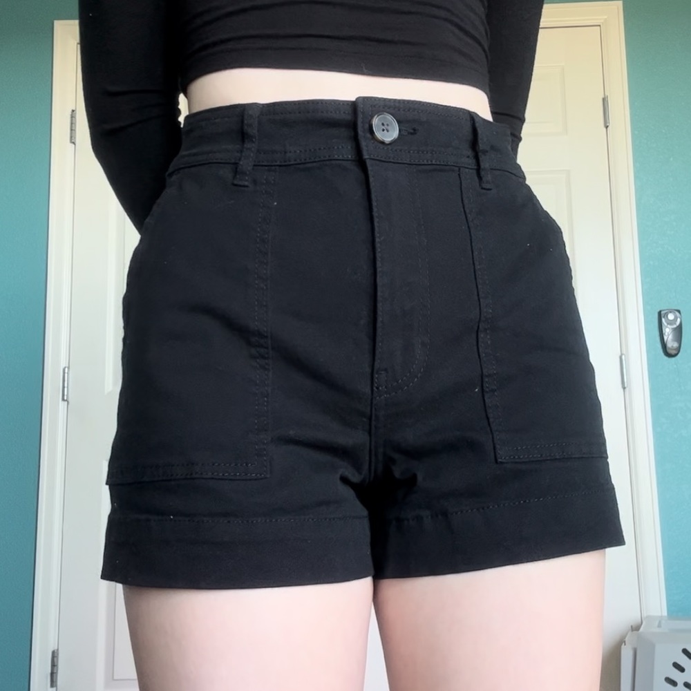 H&M Black Utility Shorts